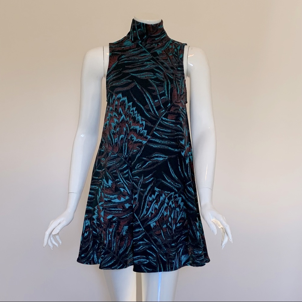Mara Hoffman mock neck sleeveless swing dress XS